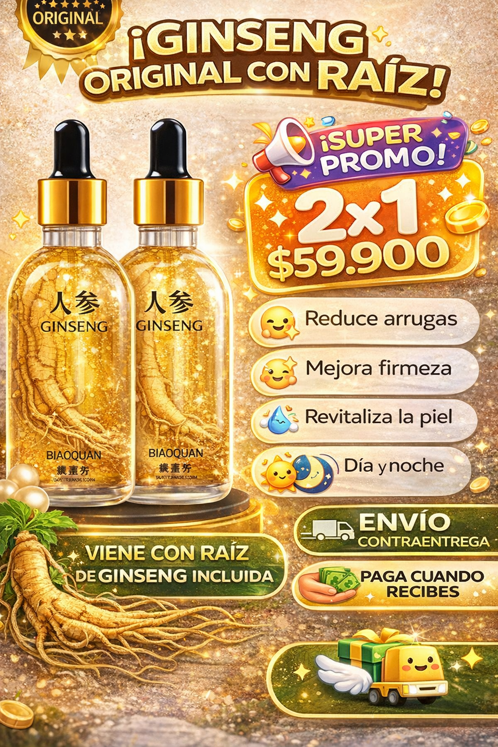 PROMO 2x1 Ginseng Dia y Noche® Serum Original