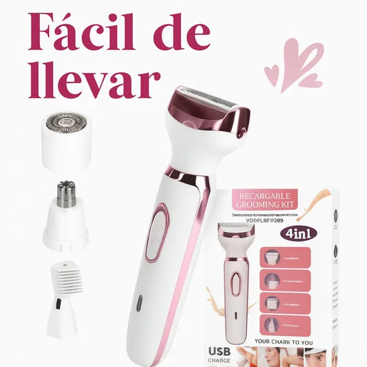 Depiladora Facial Corporal 4 En 1 Recargable